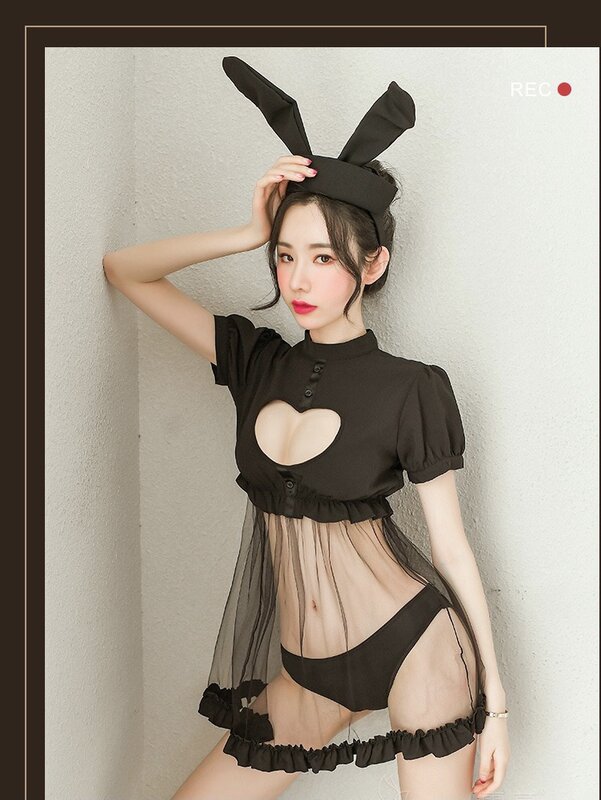 Infermiera uniforme Sexy completo completo Lingerie Sexy infermiera Cosplay amore Hollow Rabbit Girl Suit Costume erotico femminile Cosplay