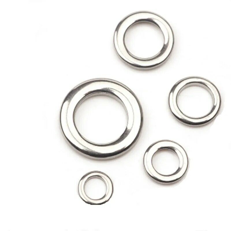 Hoge Kwaliteit Solid Ring 304 Roestvrij Ijzer Plaat Vissen Ring Aas Accessoires Heavy Metal Ring Japanse Visgerei
