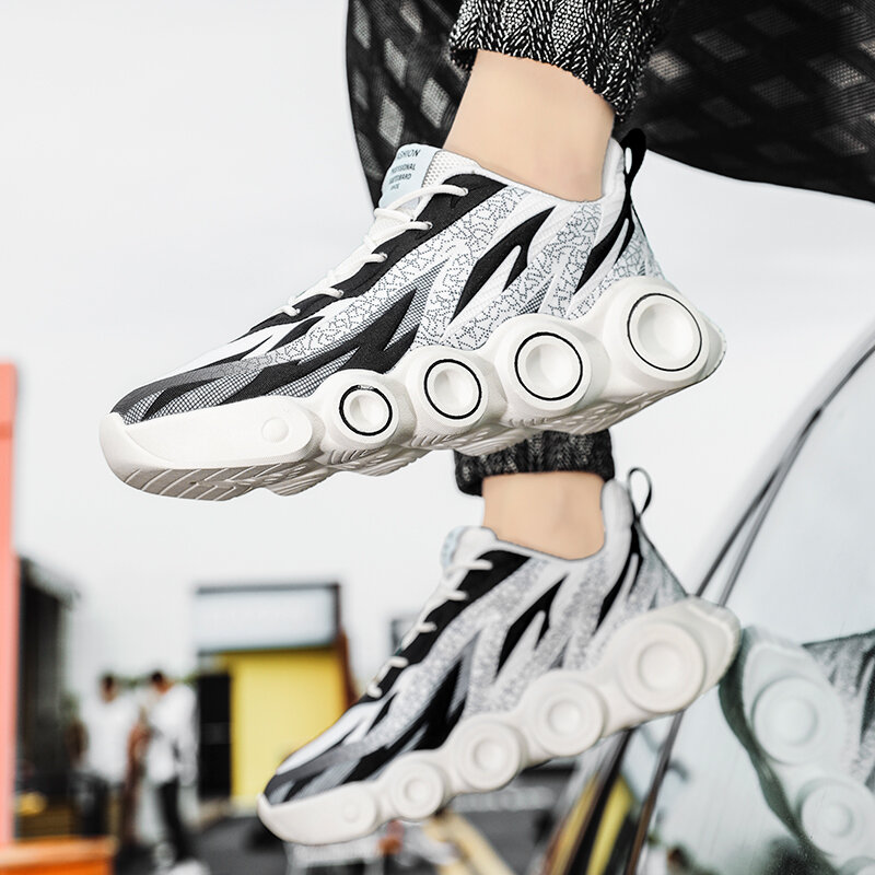 Новая высококачественная дышащая сетчатая спортивная обувь, городская Уличная обувь для фитнеса и бега, модная повседневная обувь для подр...