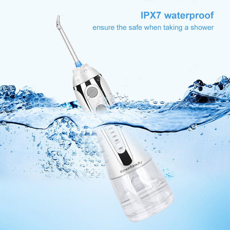 Irrigatore orale a 5 modalità irrigatore da 300ml detergente per denti dentale USB filo per acqua ricaricabile filo per acqua dentale portatile er con borsa