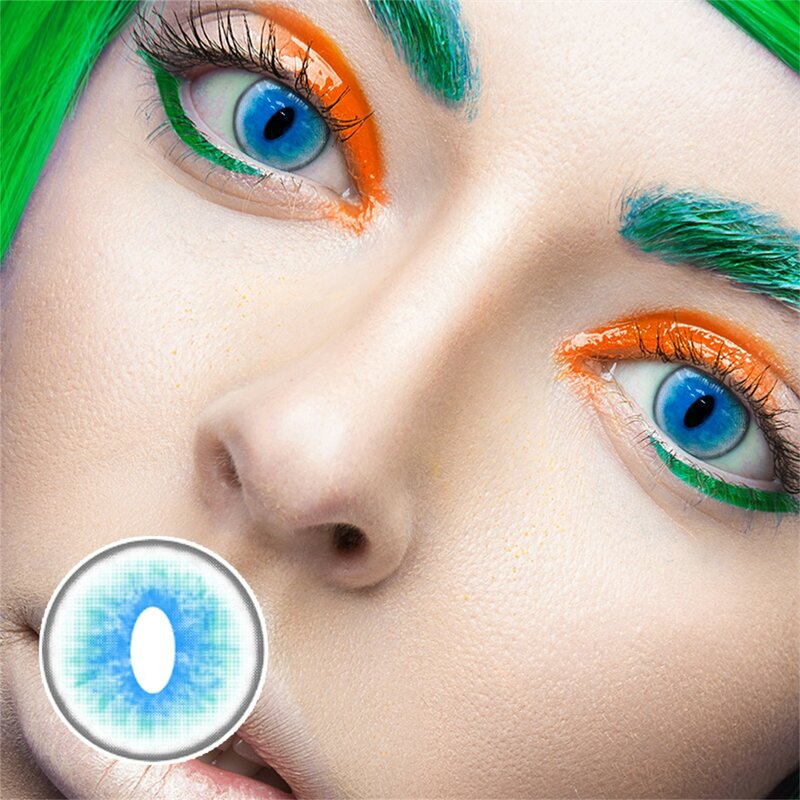 2 шт Хэллоуин цветные контактные линзы косплей аниме Косметика Глаза Маскарад женские аксессуары для макияжа цветные линзы 8 мл Новинка