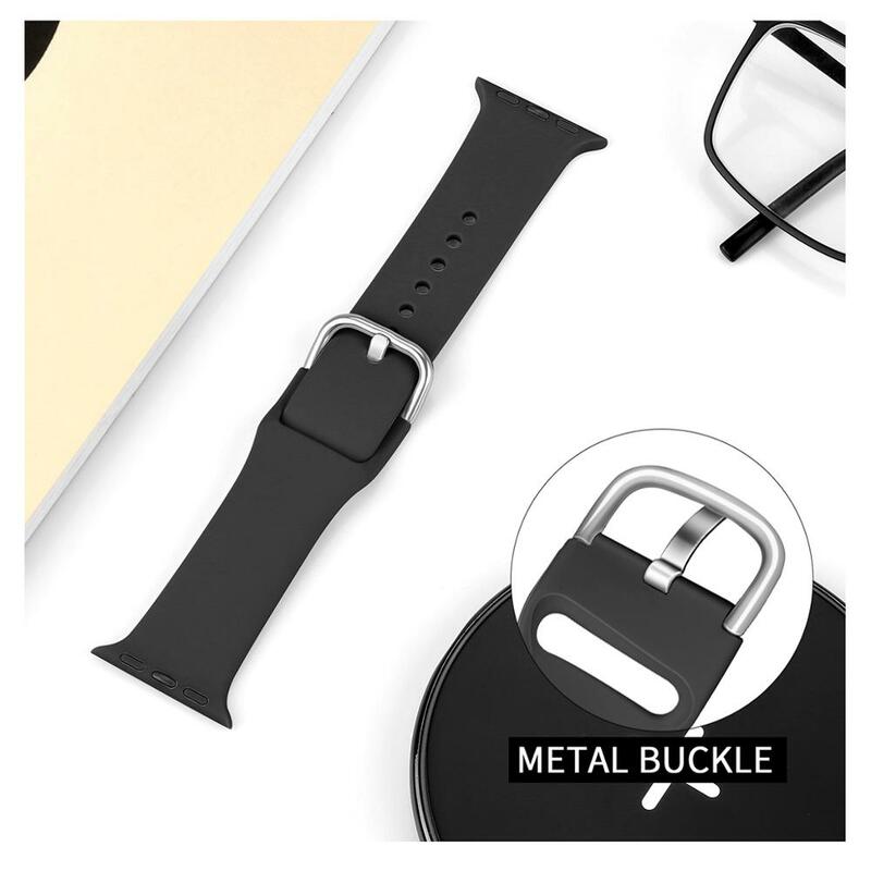 Bracelet Silicone pour Apple Bracelet de montre 42mm 38mm 44mm 40mm I Bracelet de montre s Bracelet pour Apple montre Bracelet Series4/3/2/1 81007