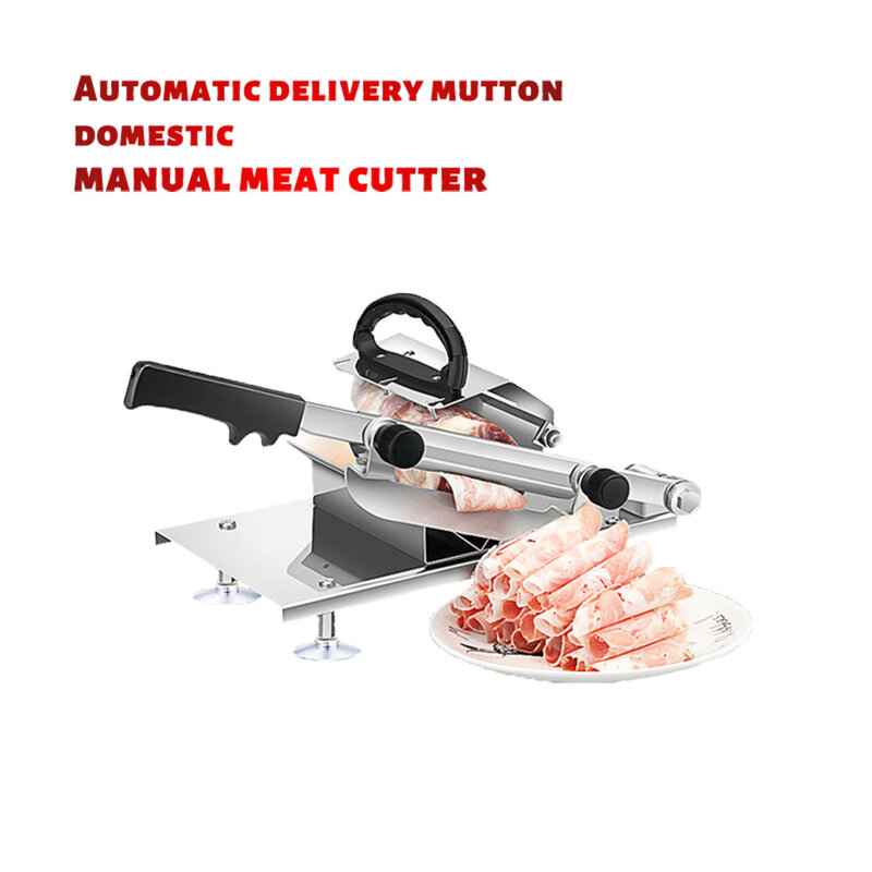 Automatic Feed Meat Lamb Slicer Home Meat Machine Commercial Fat Cattle Mutton Roll Frozen Meat Grinder Planing Machine