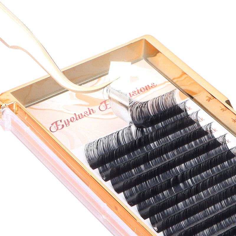 12 linien Individuelle Wimpern Verlängerung Klassische Natürliche Lange Wimpern Korea Seide Volumen Hand Made Lash Extensions für Make-Up