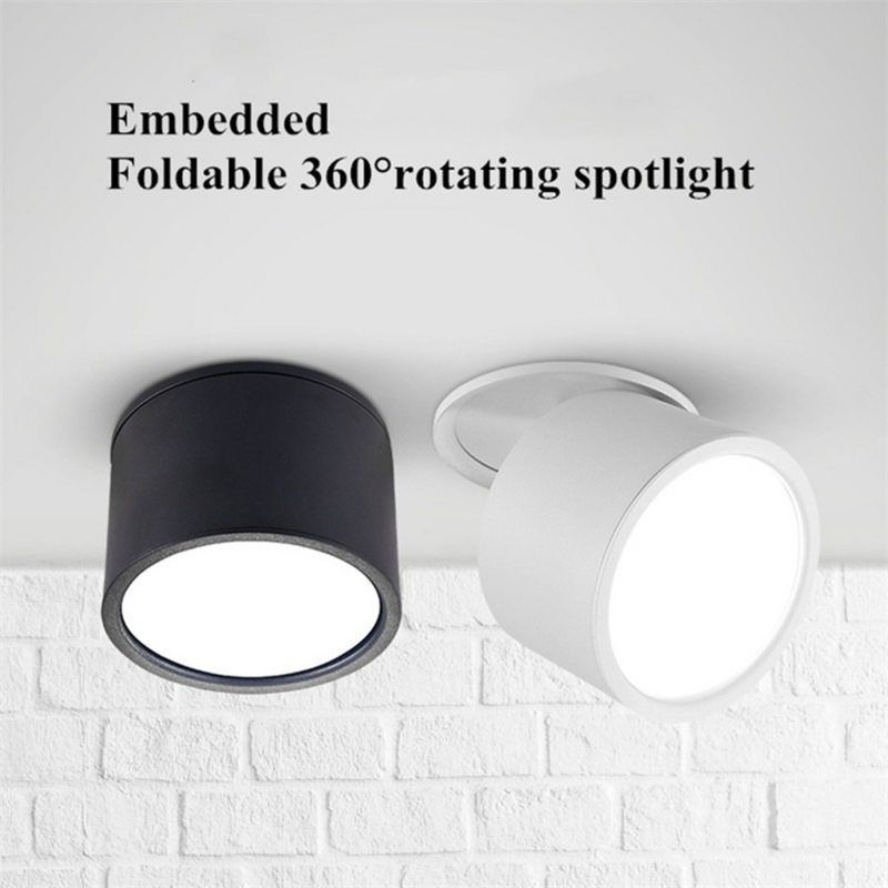 Downlights Foldable LED Spotlight AC85~265V 10/12/15/18W For Kitchen Living Room Indoor Ceiling Lights Surface Mounted Led Lamp