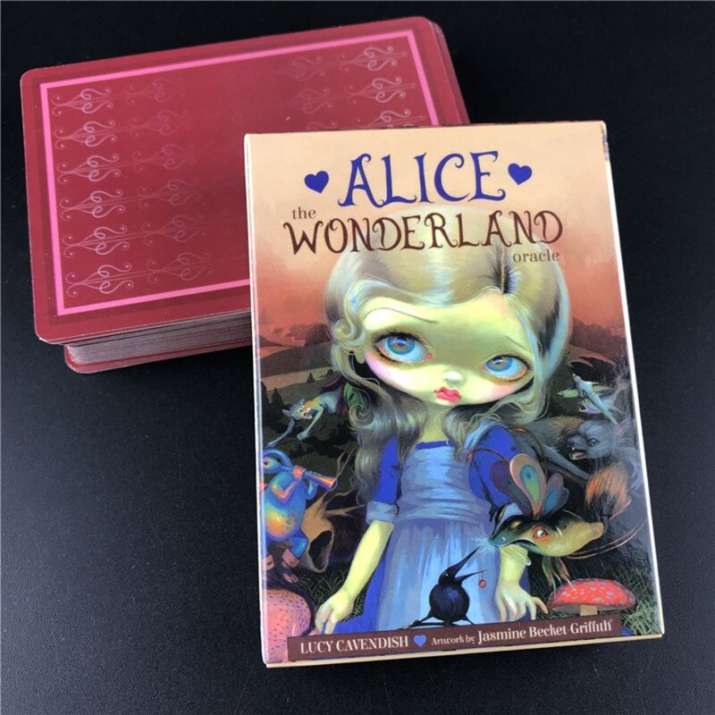 Alice wonderland oracle cards baralho misterioso orientação adivinhação destino tarô cartas jogo de tabuleiro para a família crianças jogo