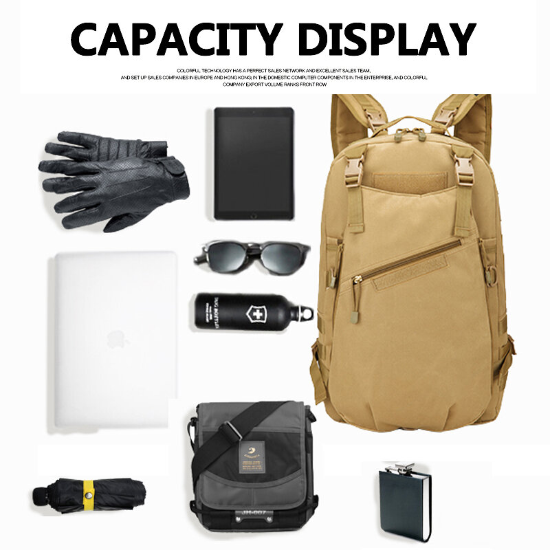 BOWTAC-mochila táctica militar para hombre, bolsa suave de 45l, para montañismo, senderismo, Camping, 3P, para viajes al aire libre