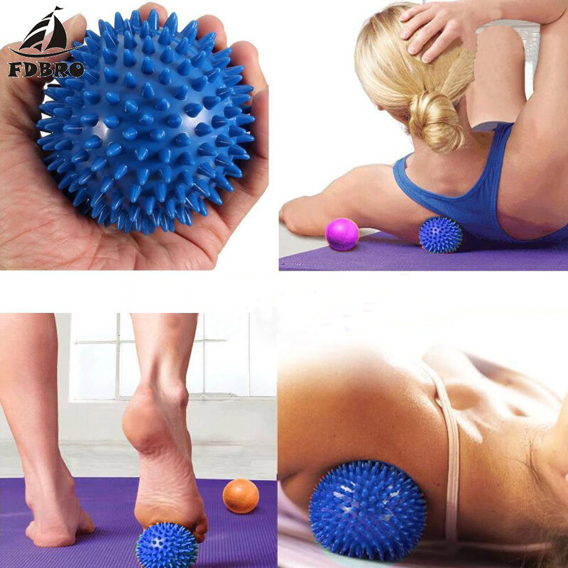 Fdbro bola de pvc para massagem manual, bola de pvc com sola sensorial para treinamento do ouriço, bola portátil de fisioterapia, 6.5 frete grátis