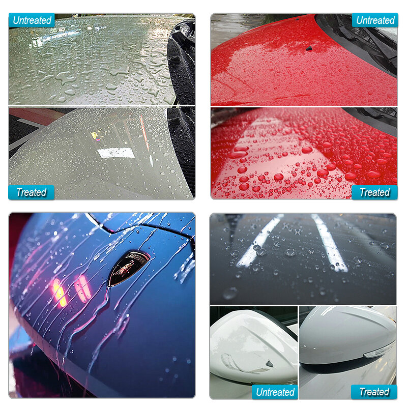 Жидкое стеклокерамическое покрытие для автомобиля, 100 мл, гидрофобное суперпокрытие для стекла, нанокерамический уход за автомобилем, воск ...