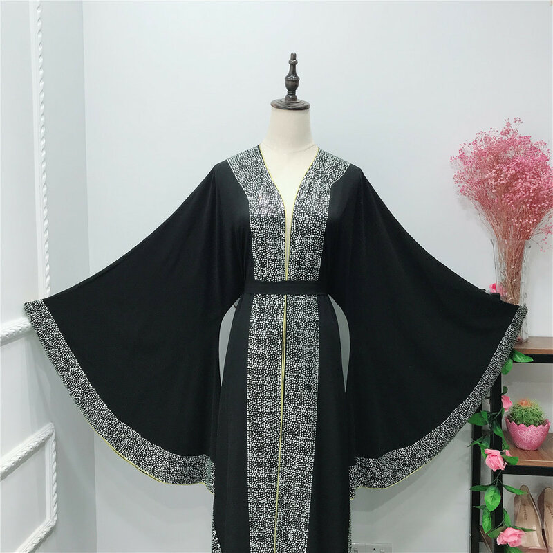 Robe noire Nida pour musulmane, vêtements islamiques, couleur unie, diamant, Robe, vêtements islamiques, pakistan, abaya, dubaï, 2021
