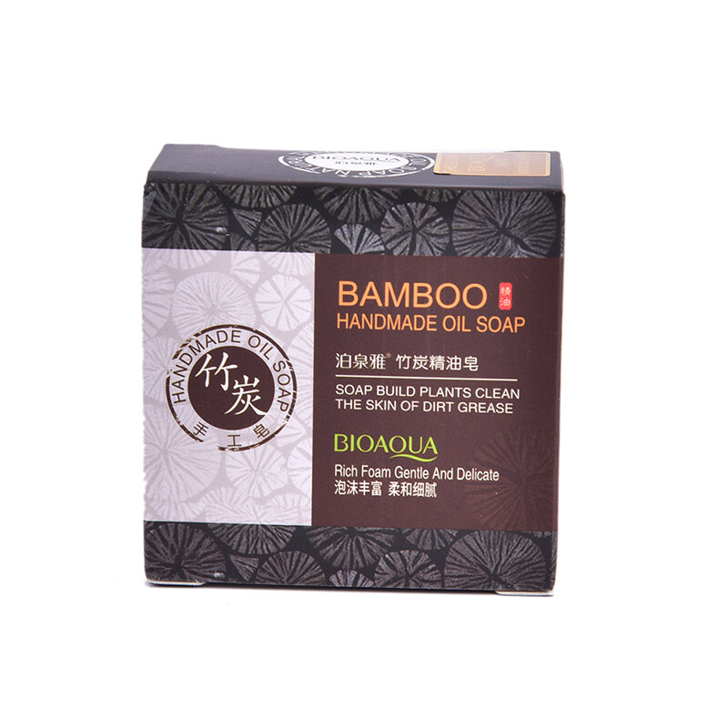 Мыло ручной работы с бамбуковым углем, средство для отбеливания кожи, глубокое очищение, контроль жирности, уход за лицом и волосами