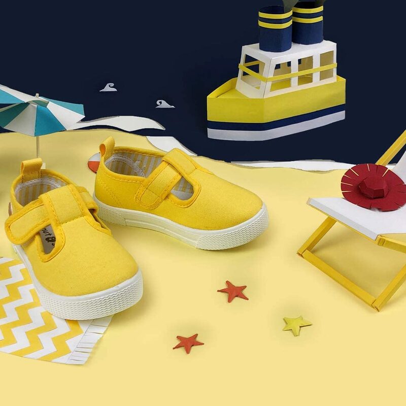 Muyguay Toddler Girls scarpe di tela per bambini Sneakers Casual con cinturino a T Mary Jane di nuova moda per bambini