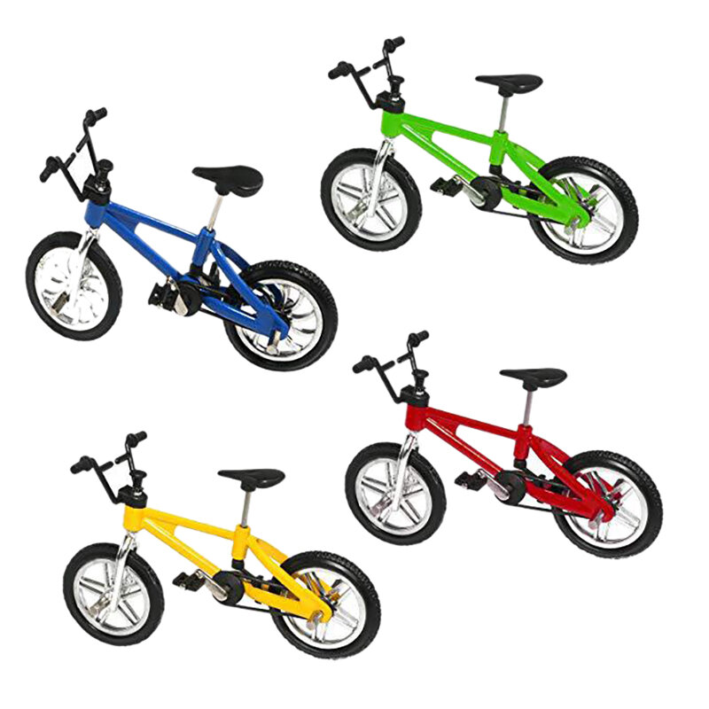 Mini bicicleta de dedo modelo de bicicleta de montaña, juego creativo de juguete, decoraciones de colección