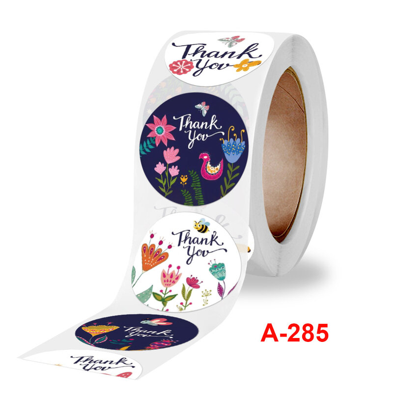 Thank You Stickers Label, Greeting Card Paper Bouquet, Gift Wrapping Paper, Label, Mail Bag Sticker Thank You Label (Flowers)