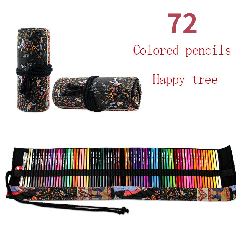 Happy Tree ดินสอสี72สี Lapis De Cor Professional ดินสอสำหรับ Drawing School Supplies