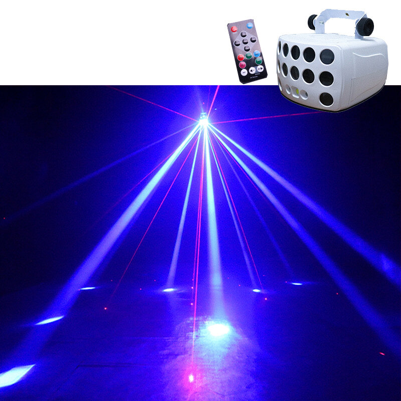 DJ Laser Led Flash 3 In 1 Colorful Butterfly Light Remote Control Disco Led Stage Party KTV Nightclub Dance Fog Machine Lighting