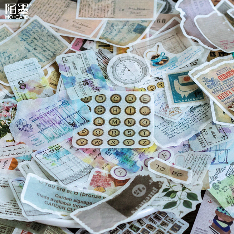 1 pacchetto di Carta Washi Sticker Borsa Retrò Inghilterra Serie del Diario Creativo FAI DA TE Adesivi Decorativi Album di Etichetta Bastone di Cancelleria