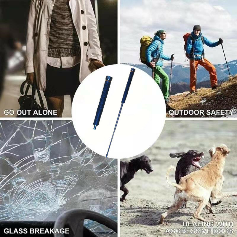 Mini 3-Section Telescopic Walking Stick Woman Climbing Cane Self Protection Tools Survival Kit Hiking Rod Outdoor Accessories