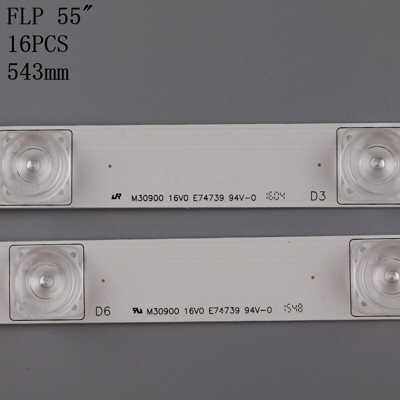 16Pcs Lampu Latar LED Strip untuk Panasonic TX-55DX600E TX-55DX600 TX-55DX600B 55DX650 TX-55DX650B TX-55DX630 55AX630B TX-55DS500B