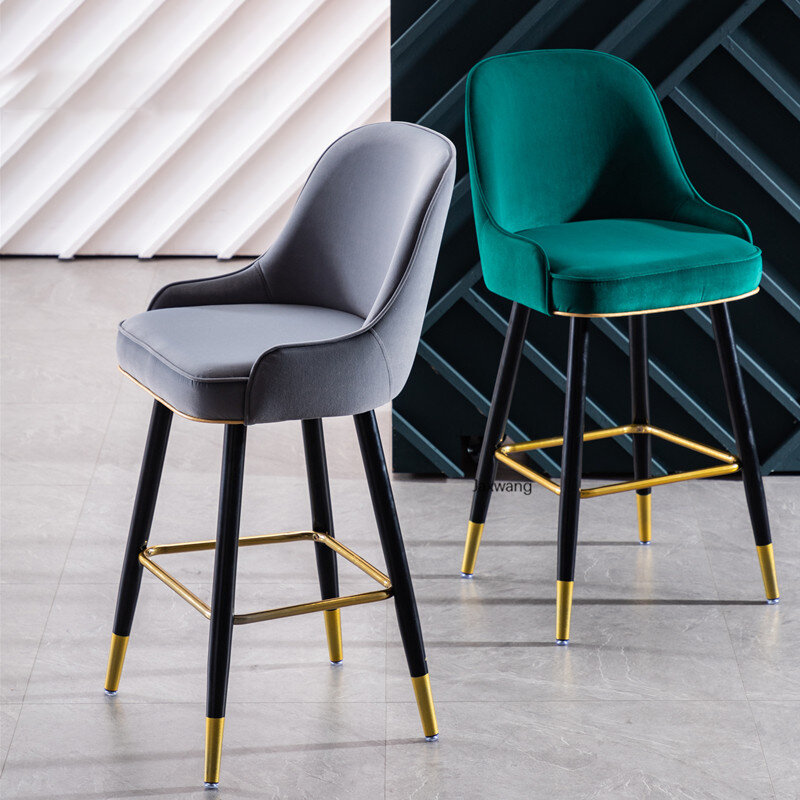 Барные стулья в скандинавском стиле, современные минималистичные роскошные высокие стулья для дома, приборной панели, высокий стул для кас...