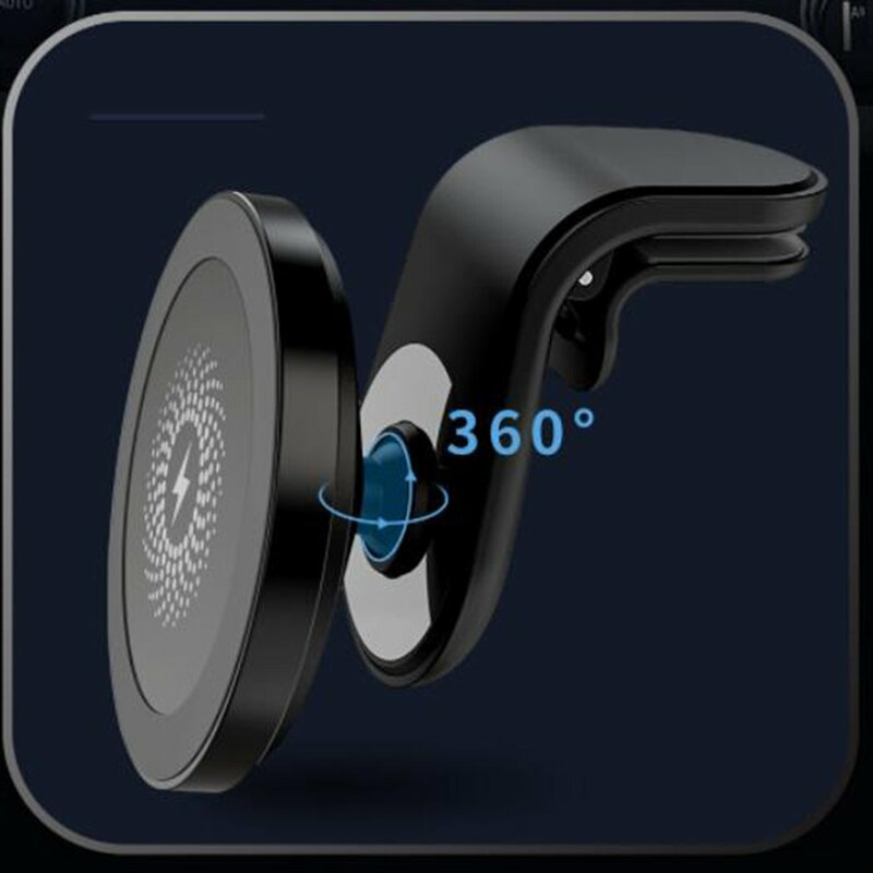 15W Magnetic Wireless Car Charger Mount Stand for iPhone 12 Mini 12 Pro Max For Macsafe Fast Wireless Charger Car Phone Holder