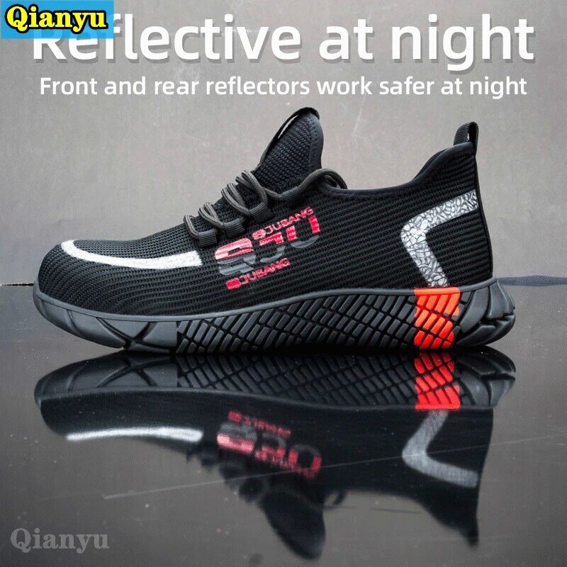 2021 new men's and women's work safety shoes anti-piercing work boots are suitable for outdoor steel-toed anti-smashing