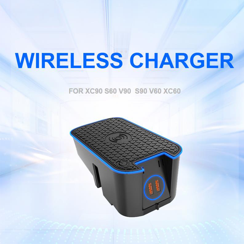 Wireless Car Chargers For Volvo XC90 S90 V90 XC60 S60 V60 Fast Charging Phone QI Car Charger Wireless For Volvo V60 ACCESSORIES