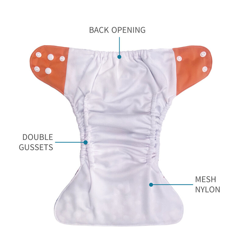 Couches lavables et réutilisables pour bébé, en tissu, avec une ouverture, pour pantalons d'entraînement pour nourrissons de 3 à 15kg