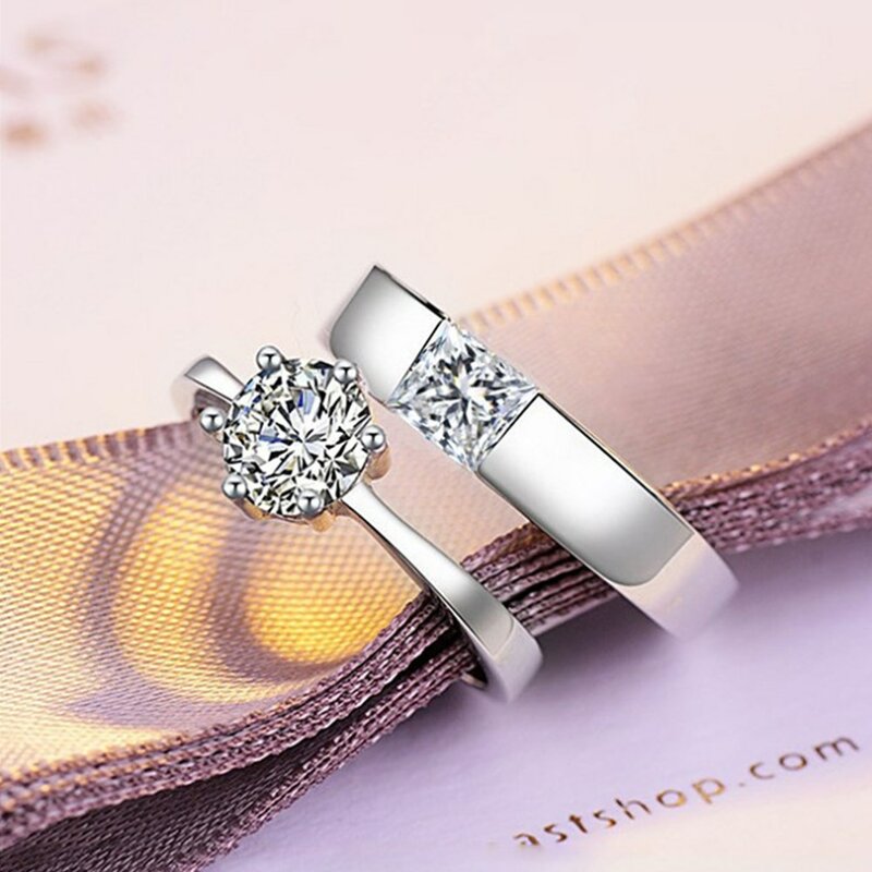 NEHZY S925 timbro argento nuovi gioielli moda donna zircone cristallo di alta qualità quattro artigli sei artigli anello coppia uomo e donna
