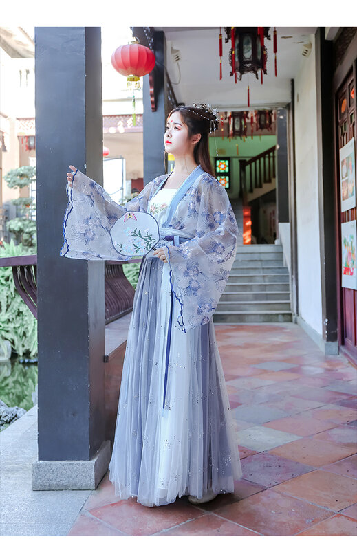 Women Hanfu Chinese Traditional Folk Costume Girl Han Dynasty Dance Wear Lady Fairy Cosplay Clothes Oriental Ancient Prince Suit