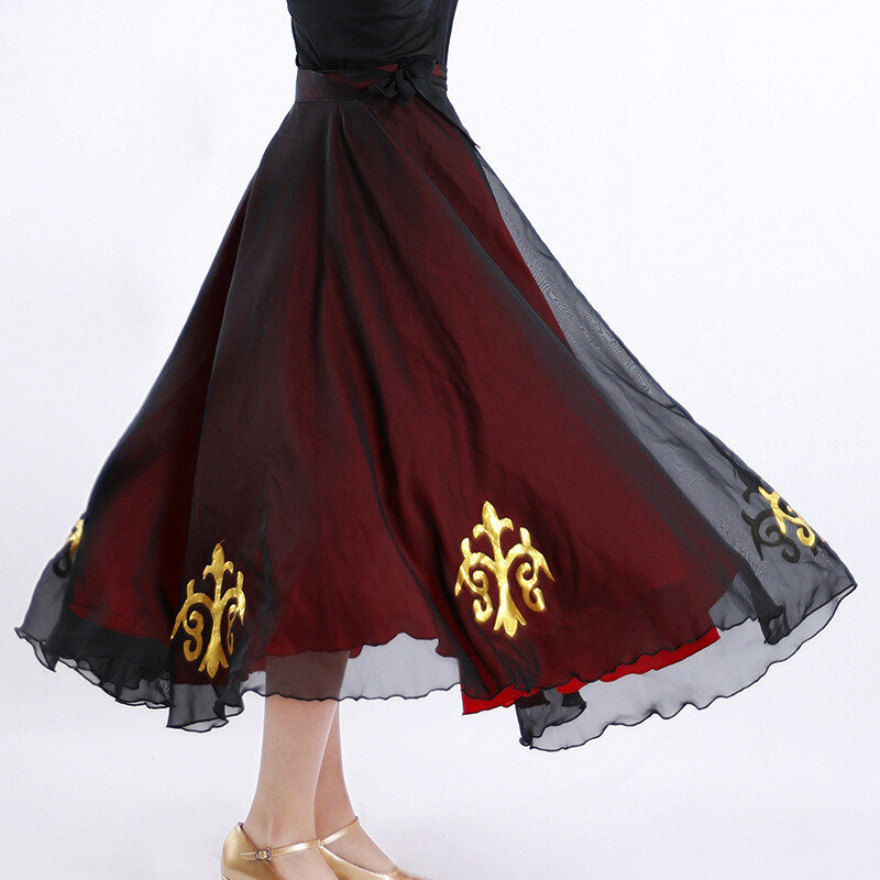 Flamenco Spanish Dress 360 Women Dance Dresses Standard Ballroom Dancing Clothes National Gypsy Costume Performance Wear 2021