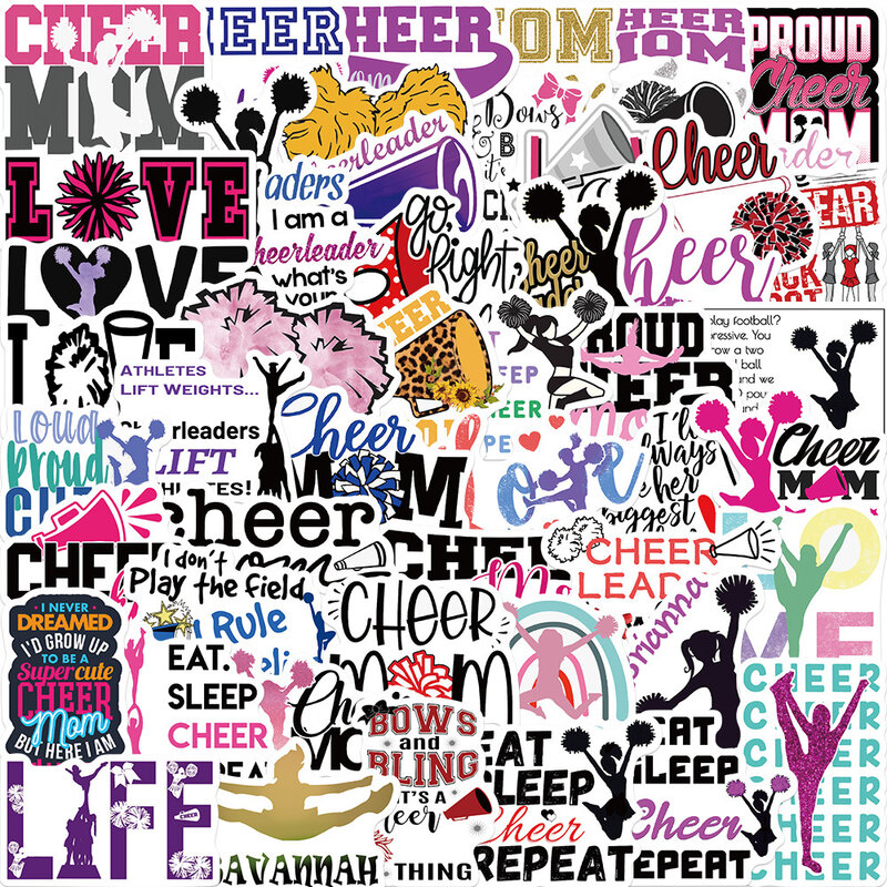 10/30/50 Pcs Cartoon Cheerleader Cheer Stickers decorazione decalcomanie telefono Scrapbook Laptop valigia chitarra adesivo impermeabile regalo