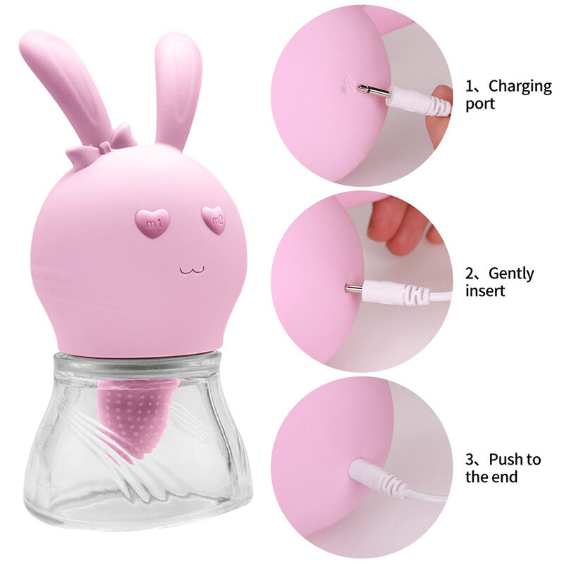 Vibrateur de Clitoris Portable pour femme, Masturbation, jouet sexuel réaliste pour succion de la langue