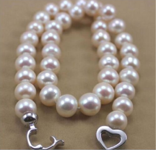 Aaa + 11-12Mm Wit South Sea Shell Parel Ketting 18Inch