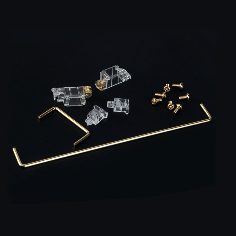 ZUOYA-estabilizadores de PCB, eje satélite atornillable, transparente, chapado en oro, 6.25u, 2u, para DIY, kit de Teclados mecánicos personalizados