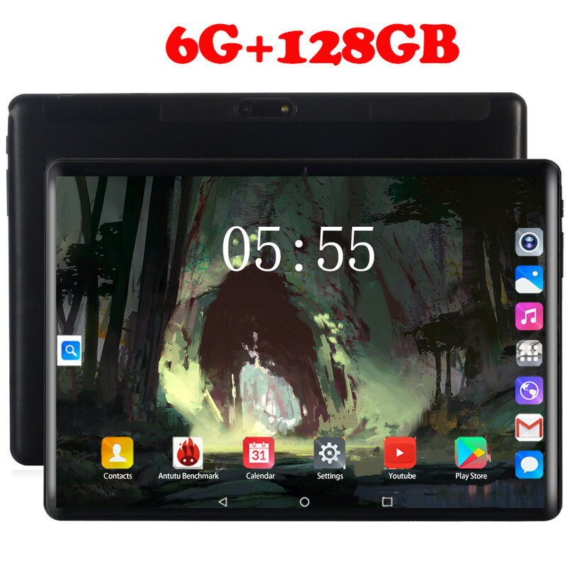 2020ใหม่10.1นิ้ว6G + 128GB 2.5Dหน้าจอแท็บเล็ต10 Core Dual SIM 4G LTE FDD 5.0 MP GPS Android 8.0 Google Tablet Pc