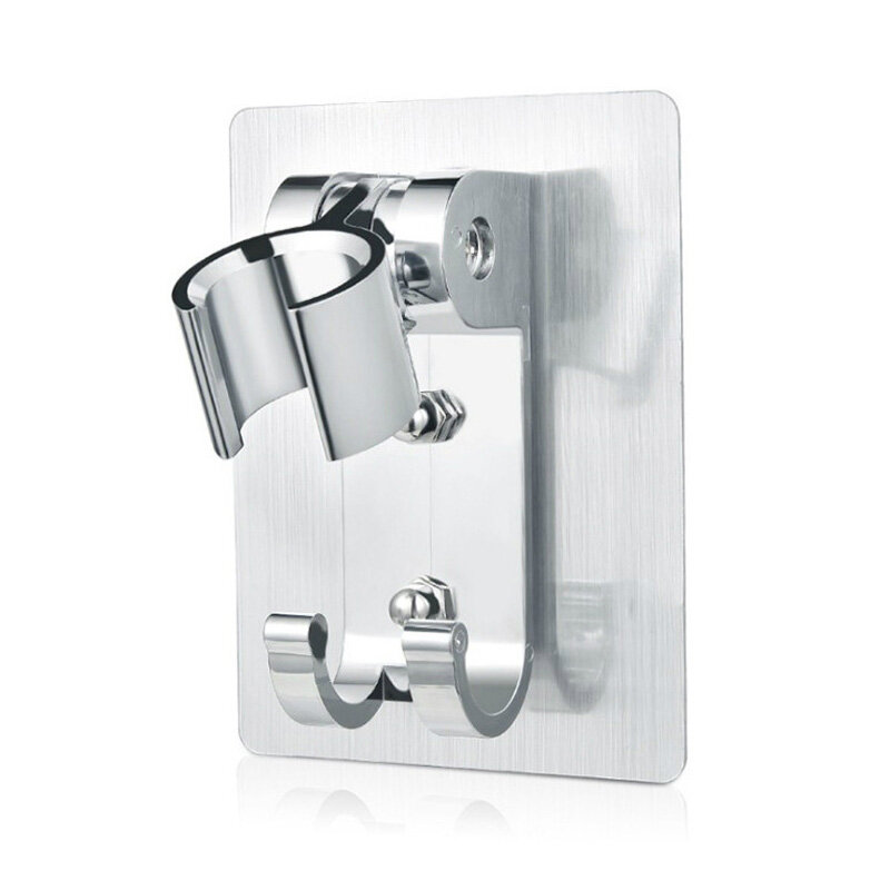 Soporte de ducha de aluminio espacial, soporte de montaje de cabezal de ducha de baño, ajustable, de Metal, autoadhesivo, de succión, montado en la pared