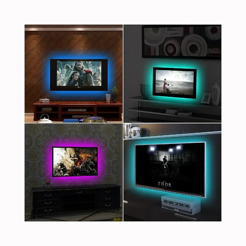 5V 1M/2M/3M Nonwaterproof RGB 5050SMD Led Streifen Kann Farbe Ändern Für TV hintergrund Beleuchtung Mit USB IR Controller