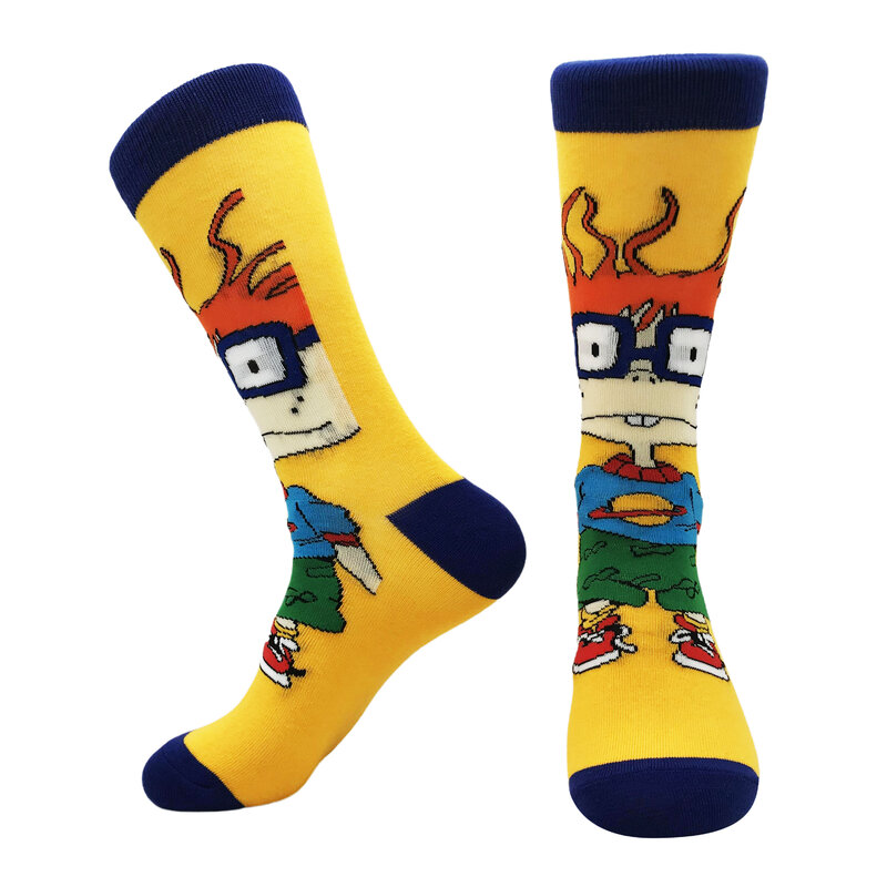 Autumn and Winter Cartoon Cartoon Men and Women Cotton Socks Colorful Advanced Sewing Soft and Comfortable Skateboard Socks