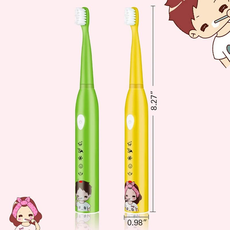 Kinder elektrische zahnbürste 5 Modi Sonic USB Ladegerät Cartoon-Muster Kinder Wasserdichte geschenk dental smart zähne Pinsel