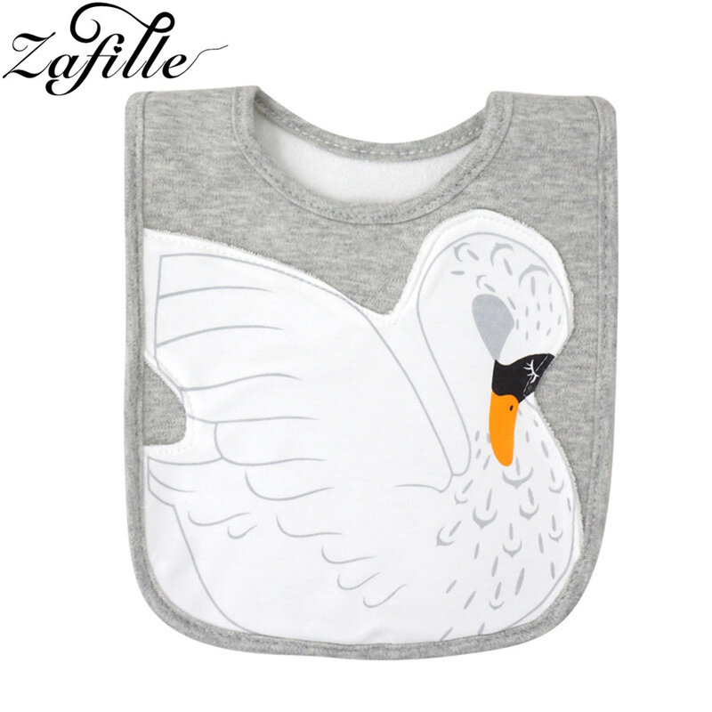 Zafille-赤ちゃん用の綿のよだれかけ,新生児用のかわいい動物のプリントが施された衣服