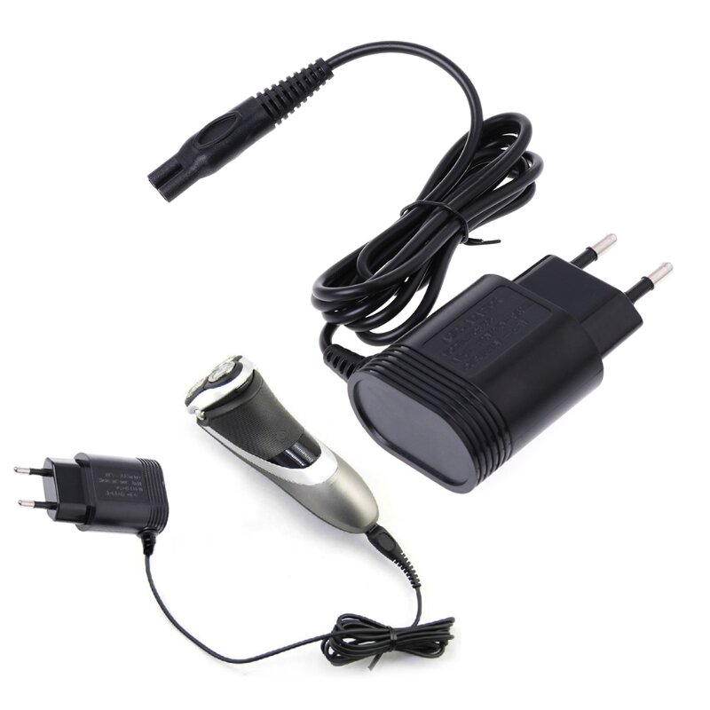 2-Prong Charger EU/US Plug Power Adapter for PHILIPS Shavers HQ8505/6070/6075/6090