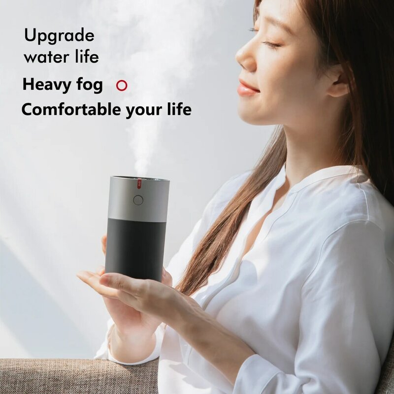 Mini humidificador ultrasónico para coche y hogar, difusor de Aroma portátil con luz nocturna, generador de niebla, purificador de aire