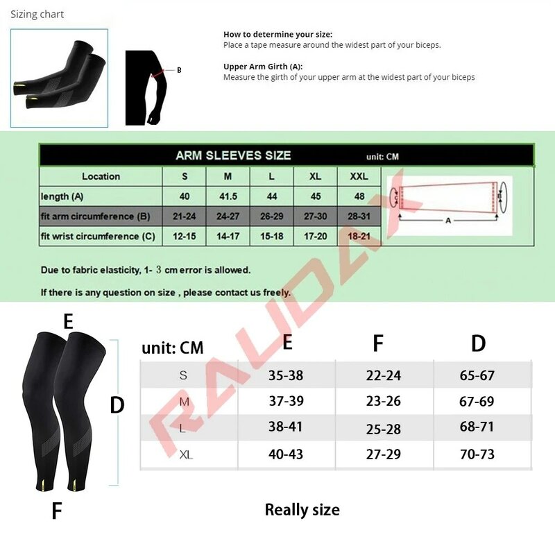 2021 France Leg Warmers Black UV Protection Cycling Arm Warmer Breathable Bicycle Running Racing MTB Bike Sun Protection Sleves
