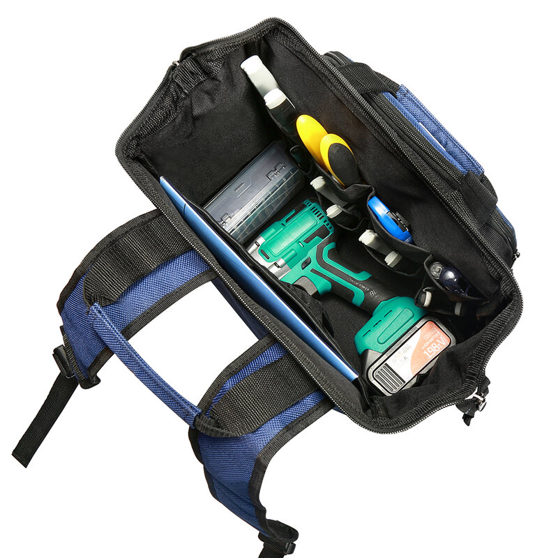 Eletricista especial bolsa de ferramentas de ombro multifuncional instalação de manutenção portátil mochila de lona grossa resistente ao desgaste