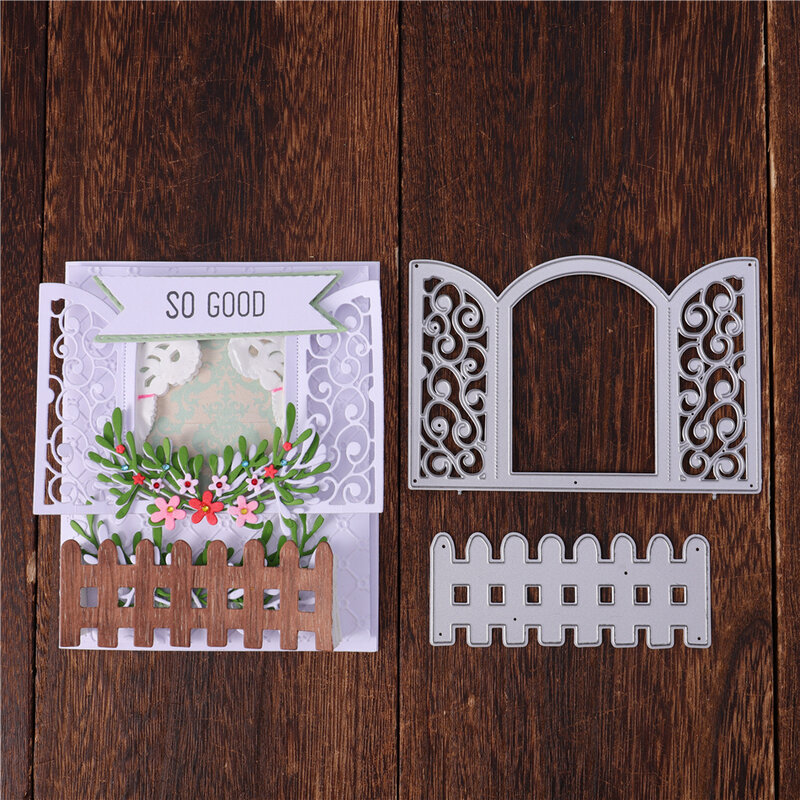 InLoveArts Window Fence Metal Cutting Dies 2020 New Craft Dies Scrapbooking Card Making Album Embossing Stencil