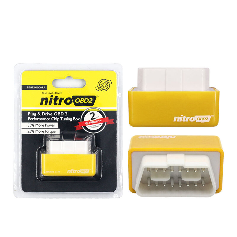 4 Kleuren Nitro OBD2 EcoOBD2 15% Brandstof Besparen Meer Power Ecu Chip Tuning Box Plug & Driver NitroOBD2 Eco OBD2 voor Benzine Diesel Auto