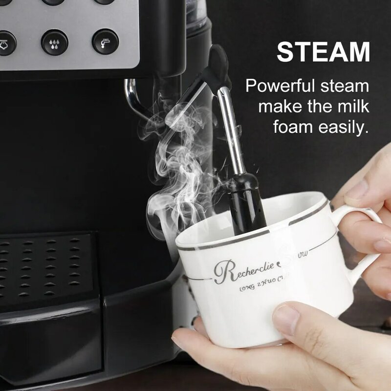DEVISIB All-In-One Mesin Kopi Pembuat Espresso Profesional dengan Penggiling untuk Peralatan Dapur Cappuccino Amerano 220V/110V