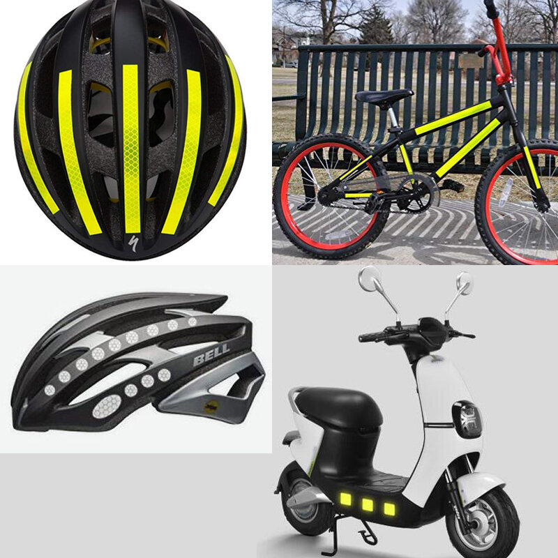 Adesivo reflexivo para cadeiras, capacetes de bicicleta