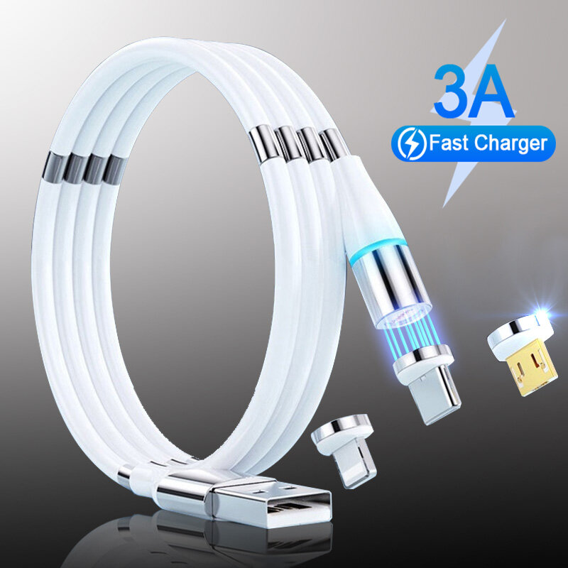 3A Magnetic Quick Charge Micro Usb Type C Charger Cable Fast Charging Phone Data Cord For iPhone 12 Pro Max Xiaomi Samsung S21
